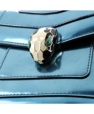  Small Serpenti Forever Square Shoulder Bag Metallic Leather