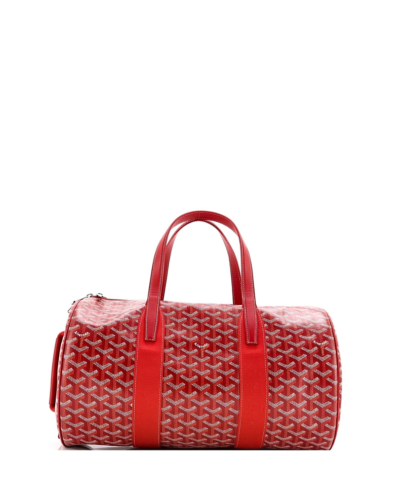 Pre-owned Pre-owned Goyard Goyard 40 Barrel Sport Duffle Bag Coated Canvas In Red