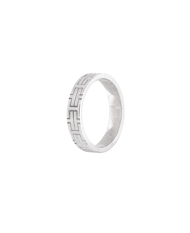 Pre-owned Pre-owned Hermes Hermes Small Kilim Ring 18k White Gold