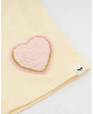 Girls' Heart Patch Jersey Biker Short - Baby, Little Kid