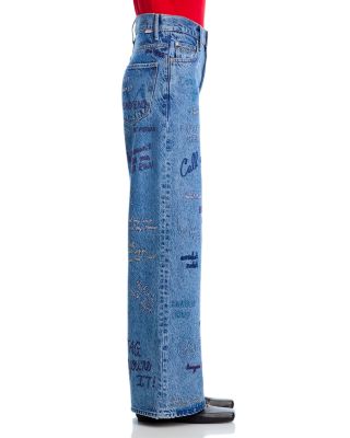 The Mid Rise Double Dip Nerdy Jeans in Alphabet Soup