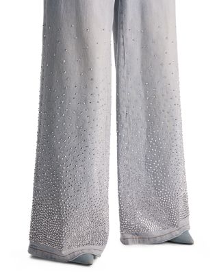 Amazing Mid Rise Embellished Jeans in Rock Star Blue