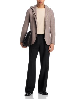 Flannel Slim Fit Sport Coat with Removable Full Zip Hoodie