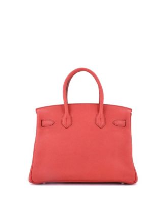 Birkin 30 Handbag Pink Clemence with Palladium Hardware