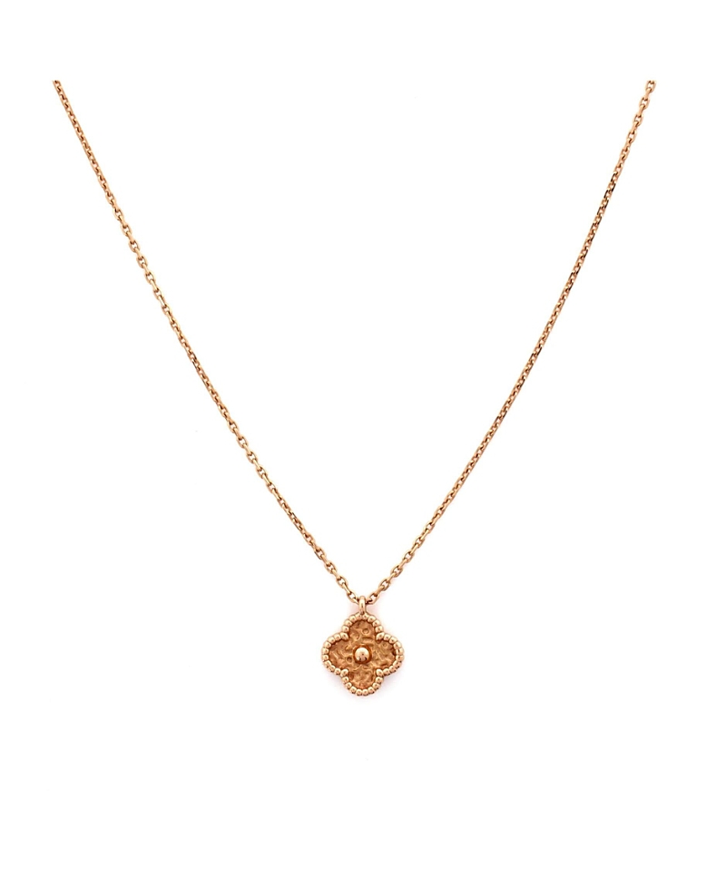Pre-owned Pre-owned Van Cleef & Arpels Van Cleef & Arpels Sweet Alhambra Pendant Necklace 18k Rose Gold