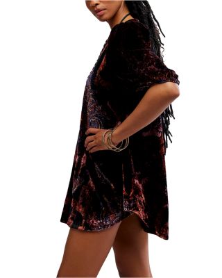 Maye Printed Velvet Tunic Dress