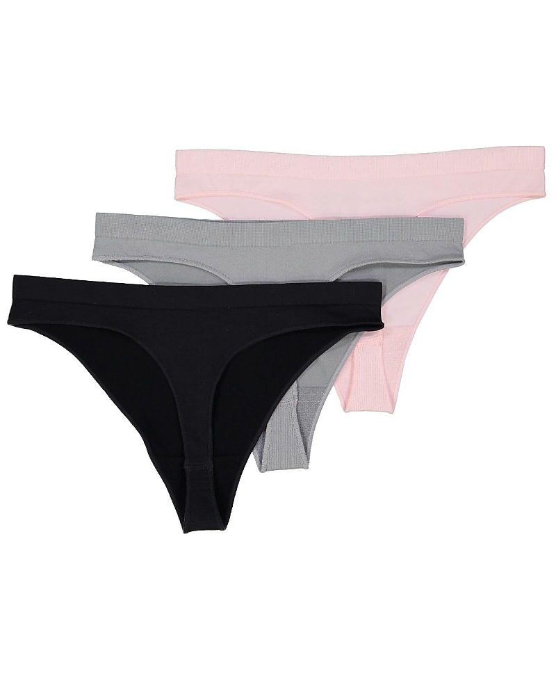 Brabar Comfy Undies Hi Leg Thong, 3 Pack In Multi