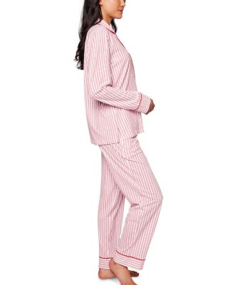 Women's Antique Red Ticking Pima Pajama Set