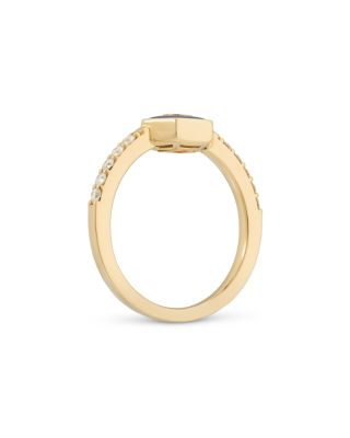 Diamond & Lapis Baia Stackable Ring in 18K Yellow Gold
