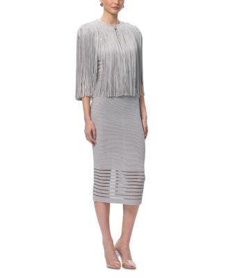 Metallic Fringe Cape