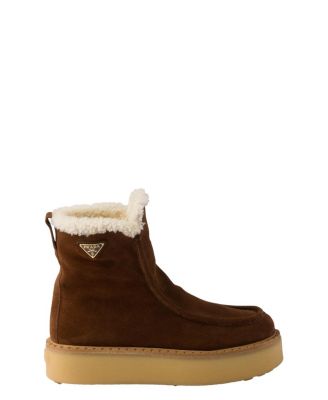 Women's Suede and Shearling Booties