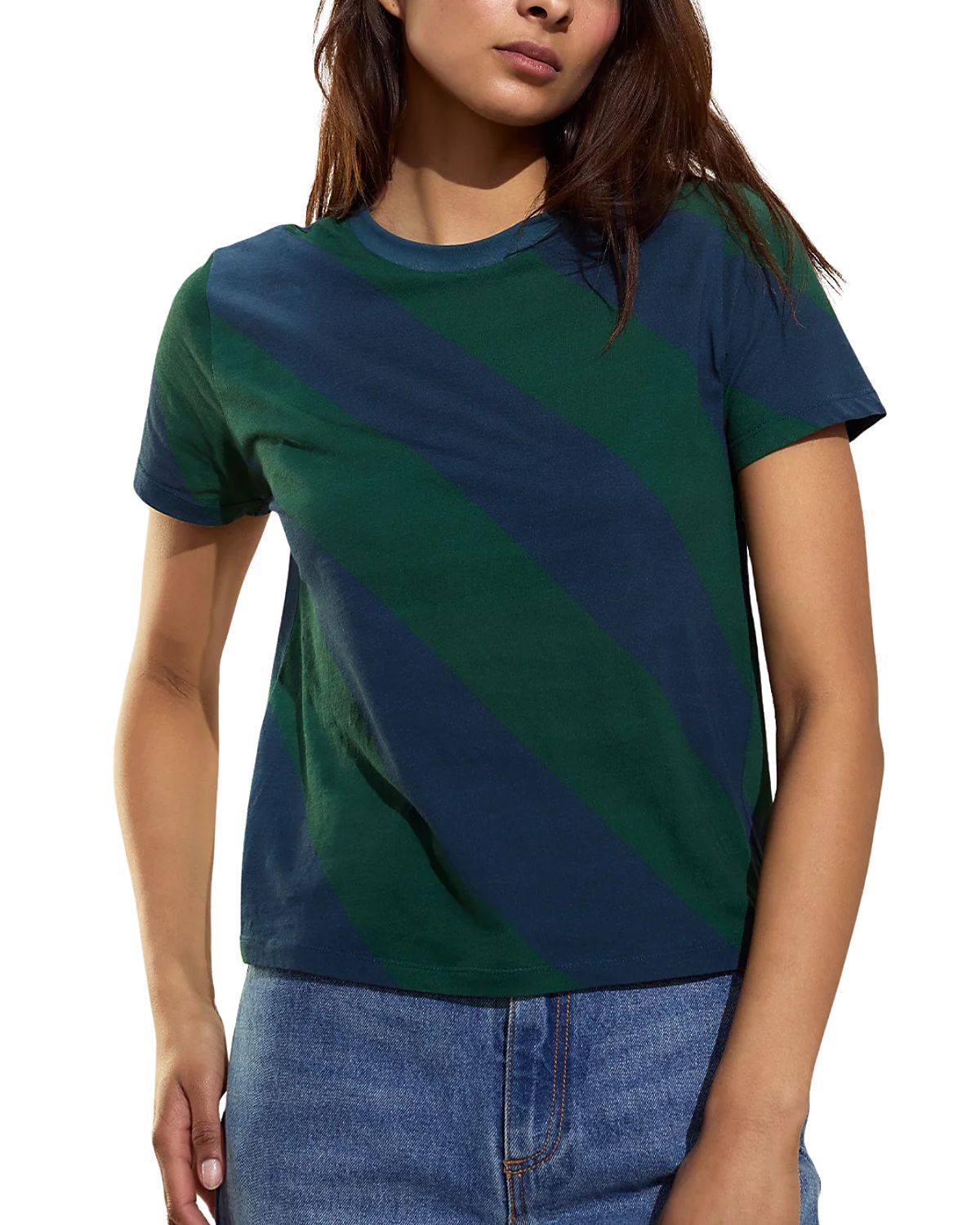 Cynthia Rowley Diagonal Stripe Women's Tee