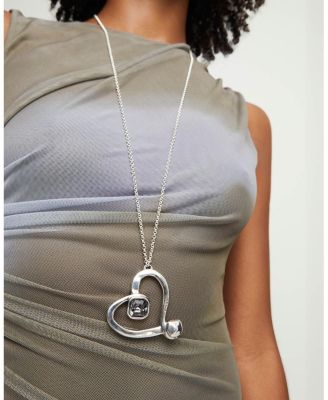  Long Heart Pendant Necklace