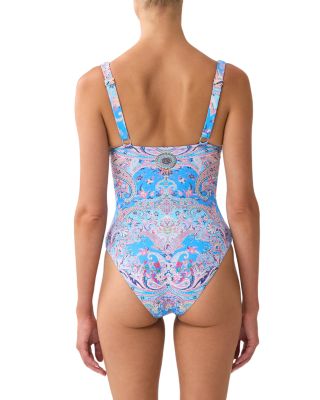 Underwire Square Neck One Piece Swimsuit