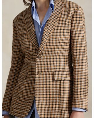 Plaid Linen Blazer