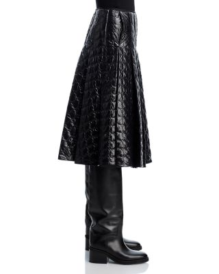 Quilted A Line Skirt