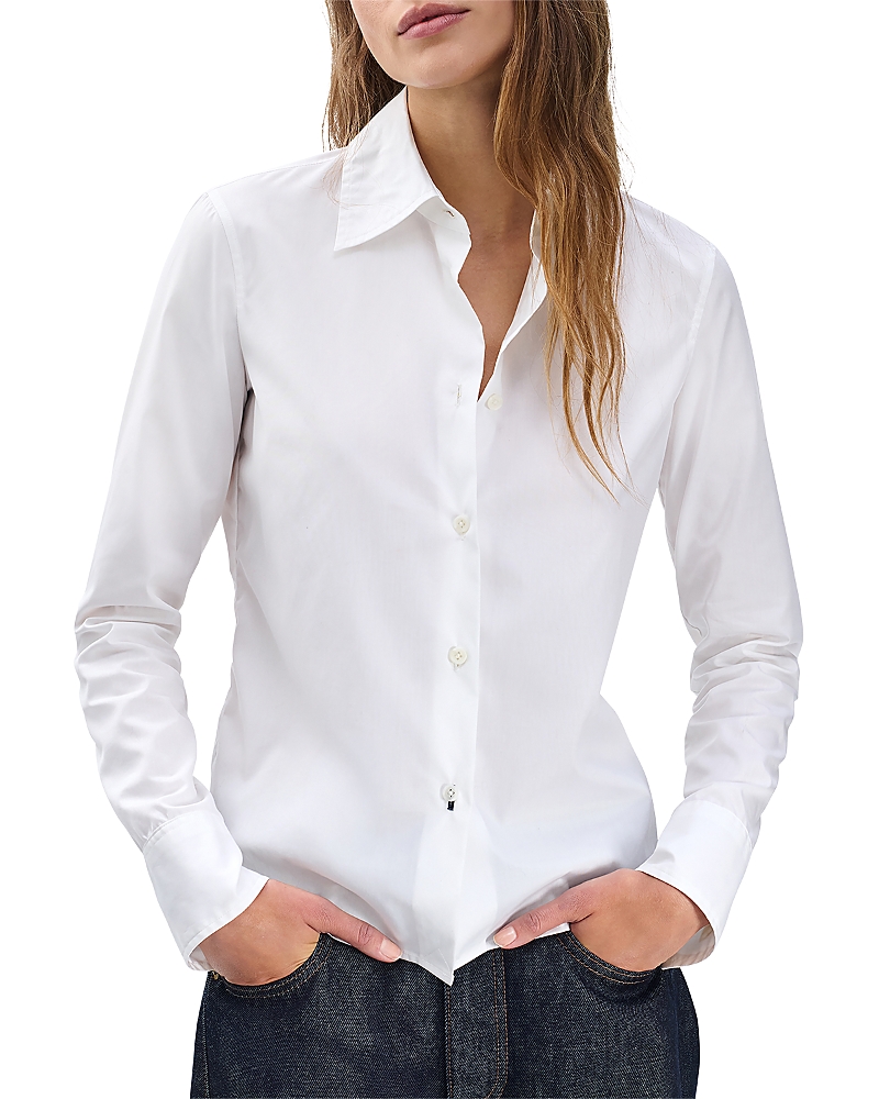 Rag & Bone Dayton Cotton Poplin Button-up Shirt In White
