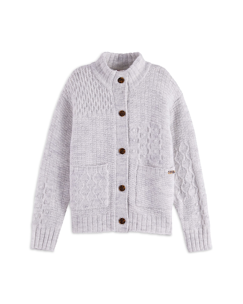 Scotch & Soda Girls' Patchwork Melange Cardigan - Little Kid, Big Kid In White