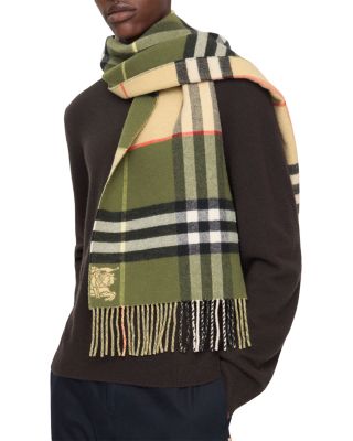 Contrast Check Cashmere Scarf