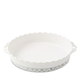 MacKenzie-Childs Sterling Check Everyday Large Oval Baker | Bloomingdale's Home