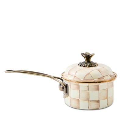 Mocha Check 1 Qt. Saucepan