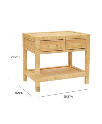Amara Rattan 2-Drawer Nightstand