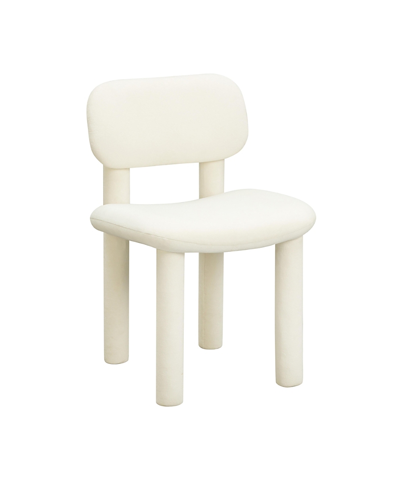Tov Furniture Elise Pale Blue Performance Velvet Dining Chair In White