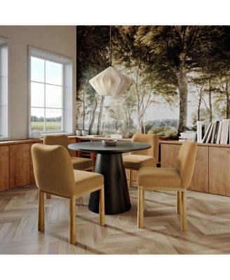 Tiara Velvet Oak Dining Chair