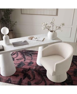 Kristen Upcycled Chenille Rolling Desk Chair