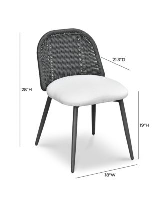 Alexa Rattan Performance Fabric Dining Chair