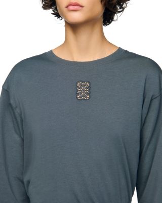 Ezrane Embroidered Long Sleeve Tee