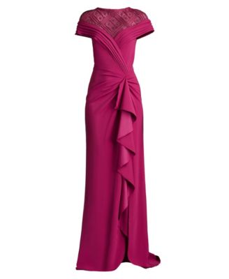  Yura Waterfall Flounce Gown