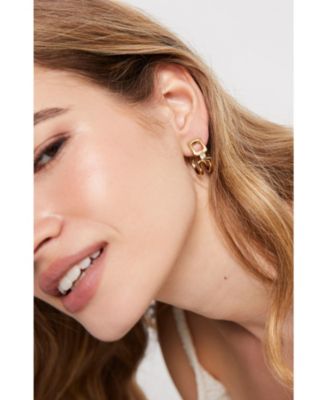  Double Hoop Topaz Earrings