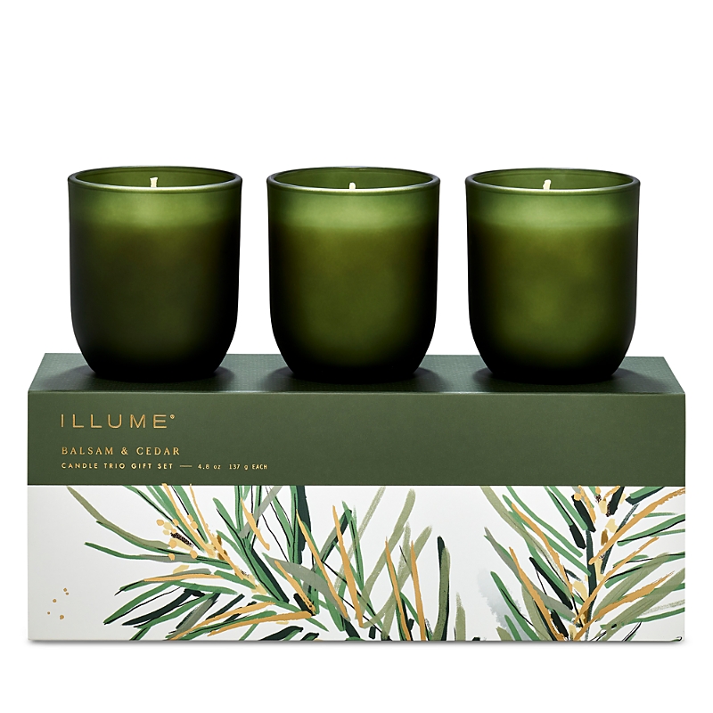 Illume Balsam & Cedar Candle Trio Gift Set