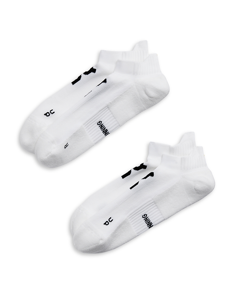 On Core Run Sock Low, 2 Pack In White