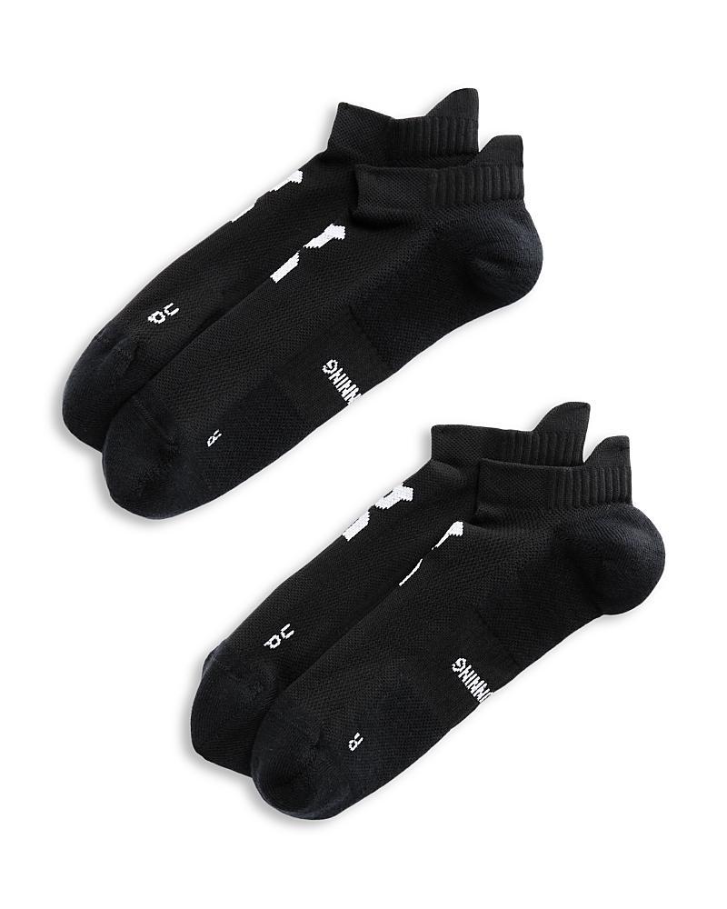 On Core Run Low Cott-blend Socks In Black
