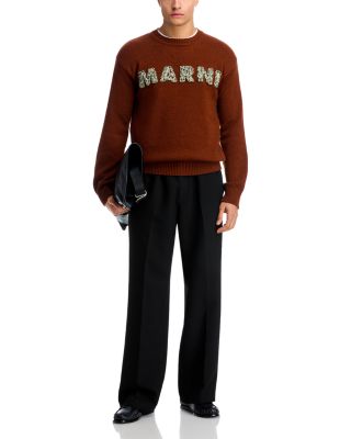 Wool with Alpaca Boucle Logo Sweater