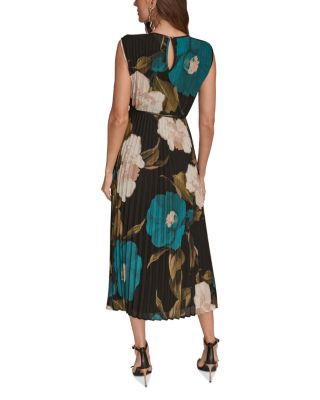 Chiffon Pleated Midi Dress