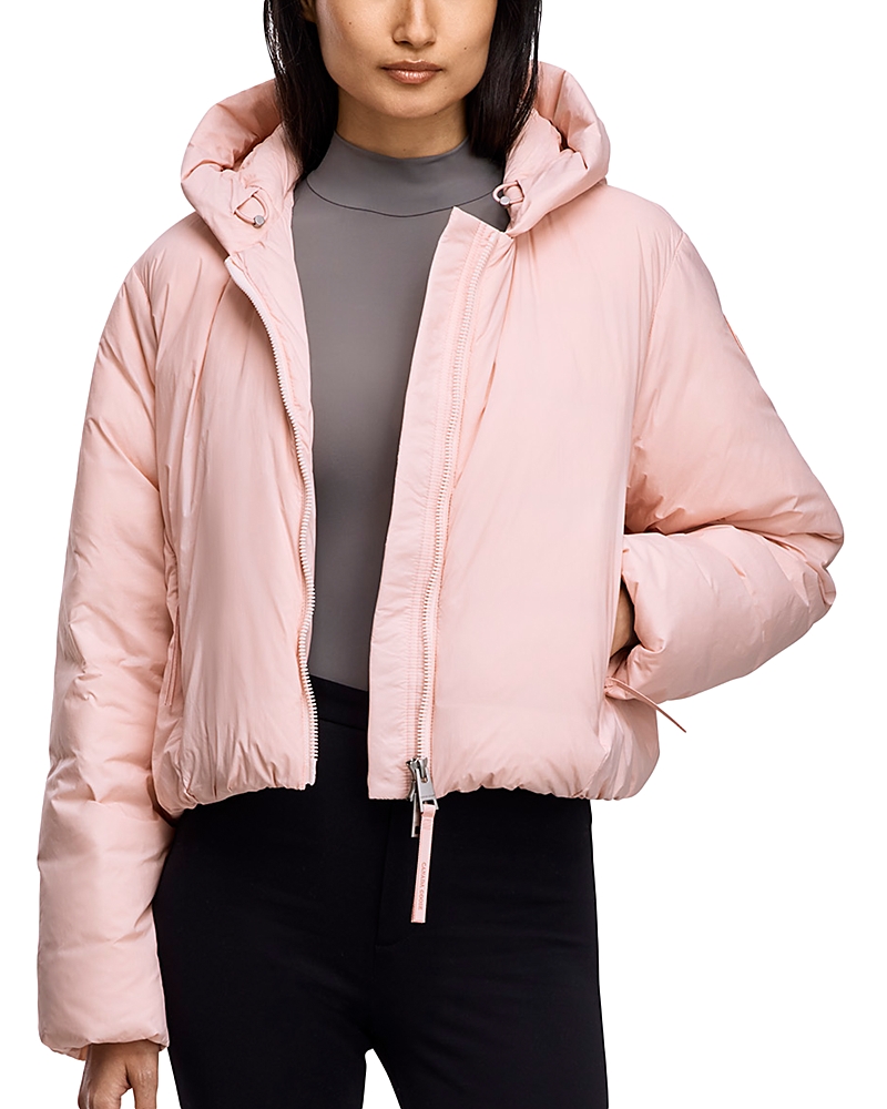 Canada Goose Elba Hooded Down Jacket In Brown