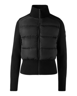 HyBridge Wide Quilt Knit Down Jacket