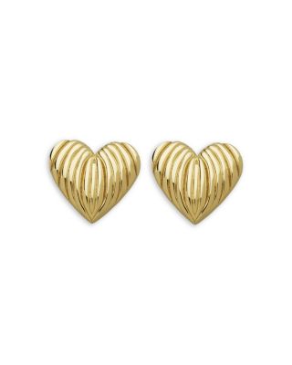 Luba Textured Heart Stud Earrings