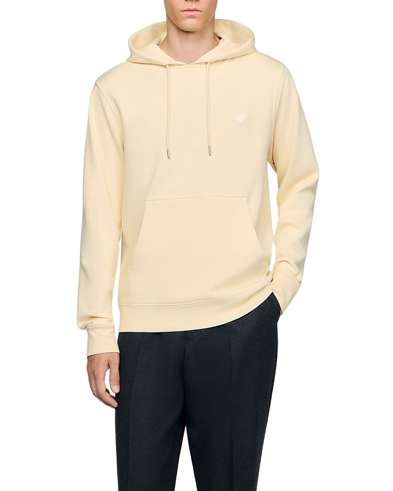 Sandro Heart Patch Hooded Sweatshirt