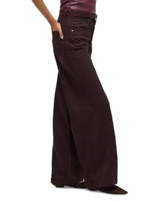 James High Rise Wide Leg Jeans in Black Coffee