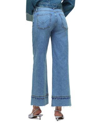 Rosie High Rise Wide Leg Raw Hem Ankle Jeans in Express