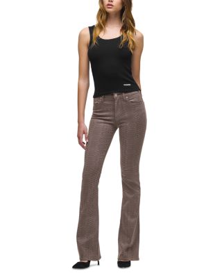 Barbara High Rise Bootcut Jeans in Iron Snake