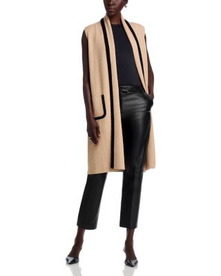 Contrast Trim Long Cardigan