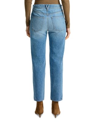 Leah Mid Rise Straight Jeans in Lakeshore