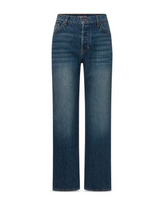 Leah Mid Rise Straight Jeans in Equinox Blue