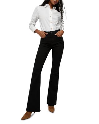 Beverly High Rise Skinny Flare Jeans in Onyx
