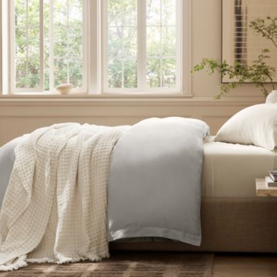 Heirloom Waffle Merino Bed Blanket, Full/Queen